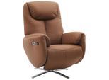 Livetastic Massagesessel, Braun, Metall, Echtleder, Rindleder, 79x110x85 cm, Relaxfunktion, Massagefunktion, Wohnzimmer, Sessel, Massagesessel