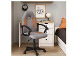 HTI-Living Schreibtischstuhl höhenverstellbar Daytona Junior Grau-Orange