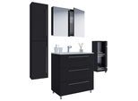Badezimmer Schubo 5-tlg. Schwarz