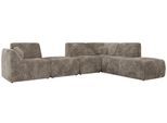 ECKSOFA NOARA 6M L Hellbraun Cord - Rechts