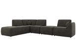 ECKSOFA NOARA 6M L Dunkelgrau Velvet - Links