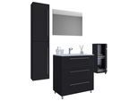Badezimmer Schubo 5-tlg. Schwarz