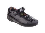 Hush Puppies Rina Junior Patent Mädchenschuhe Aus Schwarzem Lackleder