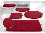 Badematte BRUNO BANANI "Lana, Badvorleger, Badezimmer Teppich" Gr. 14, lila (raspberry), rund ( Ø 100cm), 1 Stk., Polyacryl, Badematten, Badematte, Badteppich, Badematten, unifarben, auch als 3 teiliges Set & rund