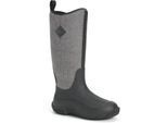 Muck Boots Hale Gummi Schwarz W/ Fuzzy Herringbone Wellington Stiefel