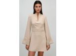 Elegante V-hals Lange Mouwen Mini-jurk