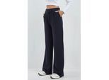 Hoge Taille Elastische Crepe Palazzo Broek