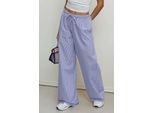 Elastischer Taillenbund gestreifte Baumwoll-Lounge-Hosen