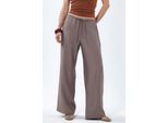 Damen weit geschnittene gewebte Hose