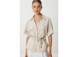 Losse Pasvorm Koordshirt met Binding Detail