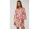 Bloemen V-hals Mini Jurk