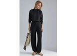 Modal Touch Halb-Turtleneck Bluse & Elastische Taillenhose