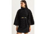 Oversized Pluche Jas met Kraag