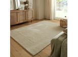 Wollteppich Kurzflor Natur 120 x 170 cm - MOLE Kadima Design