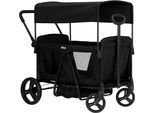 Bollerwagen FILLIKID "Oskar", schwarz, Bollerwagen, Kinder, Polyester, Stahl, Bollerwagen, faltbar; für zwei Kinder