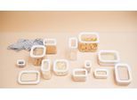 Vorratsdose MEPAL "Vorratsdosen Modula 12er Set", weiß, B:2cm H:2cm L:2cm, Kunststoff, Lebensmittelaufbewahrungsbehälter, Vorratsdose