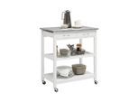 Xora Servierwagen, Grau, Weiß, Stein, Holzwerkstoff, 2 Schublade(n) Schubladen, rechteckig, eckig, 78x87x48 cm, Stauraum, Esszimmer, Barmöbel, Barwagen