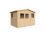 M334 GARTENHAUS HOLZ mit Fenstern - H226x324x216 cm/6 m²
