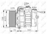 NRF Kompressor, Klimaanlage EASY FIT 32454 für Mercedes