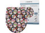 WC-Sitz SCHÜTTE "Crazy Skull", bunt, B:374cm L:450cm, Duroplast, WC-Sitze, Duroplast,mit Absenkautomatik und Schnellverschluss, High Gloss