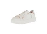 Sneaker GABOR "Gabor Sneaker Leder", Damen, Gr. 39, weiß (puder), Leder, Schuhe Sneaker