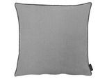 Dekokissen APELT "Stone", grau (grau, unifarben), B:46cm L:46cm, Leinen, Polyester, Dekokissen_Sitzkissen_Kissenhüllen, Dekokissen, mit Kettelrand