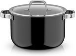 Kochtopf WMF "Fusiontec Mineral Pro", schwarz, B:28cm H:21cm L:33cm Ø:24cm, Töpfe, Kochtopf, kratzfeste Oberfläche, wärmereduzierende Hohlgriffe, Made in Germany
