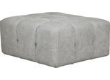 Polsterhocker HOME AFFAIRE "APERIRE Sitzhocker mit Steppung, Maße B/T/H: 76/76/41 cm", grau (hellgrau), B:76cm H:42cm T:76cm, 100% Polyester, Hocker, Polsterhocker, passend zur Serie, hoher Sitzkomfort und modernes Design