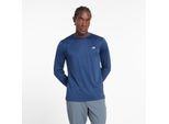Laufshirt NEW BALANCE "Sport Essentials Long Sleeve", Herren, Gr. XL, blau (nb navy (428)), Jersey, Obermaterial: 100% Polyester, Rundhals, Shirts Laufshirt, Langarm, feuchtigkeitsableitendes Material, pflegeleicht