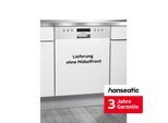 HANSEATIC teilintegrierbarer Geschirrspüler "HGTI6082C13K7709DS", Energieeffizienz: C (A-G), silber (edelstahl), B:59,8cm H:81,5cm T:57cm, Geschirrspüler, inkl. 3 Jahre Herstellergarantie