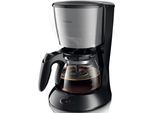 PHILIPS Filterkaffeemaschine "HD7461/20 Daily Collection", silber (silberfarben, schwarz), 1,2 l, 10, Kaffeemaschinen, Aroma-Twister, Tropfstopp, Abschaltautomatik, Schwarz