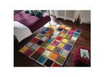 Teppich Blockmuster Bunt 160 x 230 cm - MEON Kadima Design