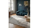 Wollteppich floral Grau 200 x 290 cm - LEVEN Kadima Design