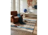 Teppich gestreift Natur-Blau 120 x 170 cm - WHARFE Kadima Design