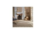 Jute-Teppich geometrisch Braun-Blau 200 x 290 cm - CARRON Kadima