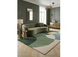 Wollteppich abstrakt Grün-Blau 200 x 290 cm - AIRE Kadima Design