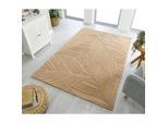 Wollteppich floral Braun 120 x 170 cm - LEVEN Kadima Design