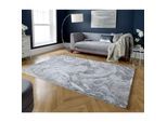 Teppich abstrakt Silber 80 x 150 cm - OUSE Kadima Design