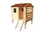 KINDERSPIELHAUS aus Holz - B146xL181xH205 cm/1,1m2 - M501B