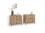 NACHTTISCHE Aterno Viking Oak 2er Set