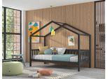 Hausbett DALLAS Anthrazit ca. 90x200 cm Echtholz