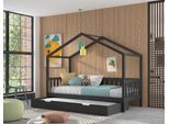 Hausbett DALLAS Anthrazit ca. 90x200 cm mit Bettlade