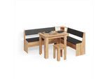 ECKBANKGRUPPE Tiberio Goldkraft Eiche 180 x 150 cm mit Tisch