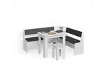 ECKBANKGRUPPE Tiberio Weiß 180 x 150 cm mit Tisch
