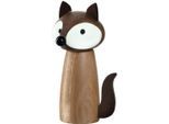 Gewürzmühle LEONARDO "Fuchs", braun (braun, natur), B:10cm H:18cm T:11cm, Küchenmühlen, Gewürzmühle, Keramikmahlwerk, 19 cm