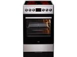 AMICA Elektro-Standherd "SHC 903 001 E", Energieeffizienz: A, silber (edelstahlfarben), Herdsets, Komfortables Kochen und Backen mit bequemer Handhabung, Elektro-Standherd, Topseller