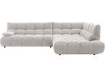 Ecksofa HOME AFFAIRE "Cozy Bubble, mit klappbarer Armlehne, Breite 324 cm", grau (silber), B:324cm H:85cm T:211cm, Sofas, Ecksofa