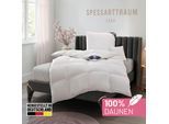 Daunenbettdecke SPESSARTTRAUM "Laax Bettdecke 135x200, 155x220 cm und viele weitere Größen", weiß, B:155cm L:200cm, Bezug: 100% Baumwolle. Füllung: 100% Daunen, Bettdecken, Daunenbettdecke, Bettdecken Ganzjahresbettdecke, Winter, Sommer