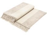 Sofaschoner BIEDERLACK "Cotton Cover Salt & Pepper", beige (natur), B:100cm L:200cm, Baumwolle, Polyacryl, Polyester, Sesselschoner, Sofaschoner, 100 x 200 cm (Breite x Länge) mit Fransen