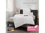 Daunenbettdecke SPESSARTTRAUM "Laax Bettdecke 135x200, 155x220 cm und viele weitere Größen", weiß, B:135cm L:200cm, Bezug: 100% Baumwolle. Füllung: 100% Daunen, Bettdecken, Daunenbettdecke, Bettdecken Ganzjahresbettdecke, Winter, Sommer